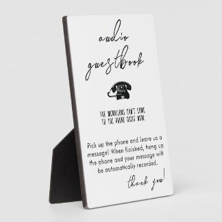 Audio Guestbook Rotary Phone Wedding Sign Fotoplatte
