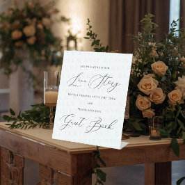 Audio Guestbook Wedding Sign | Modern Minimal  Sockelschild