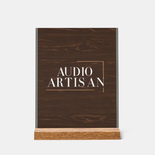 Audio-Handwerker Acrylschild (Vorderseite)