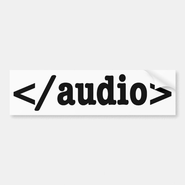 Audio-HTML5-Code beenden Autoaufkleber (Vorne)