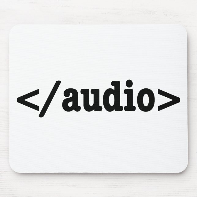 Audio-HTML5-Code beenden Mousepad (Vorne)