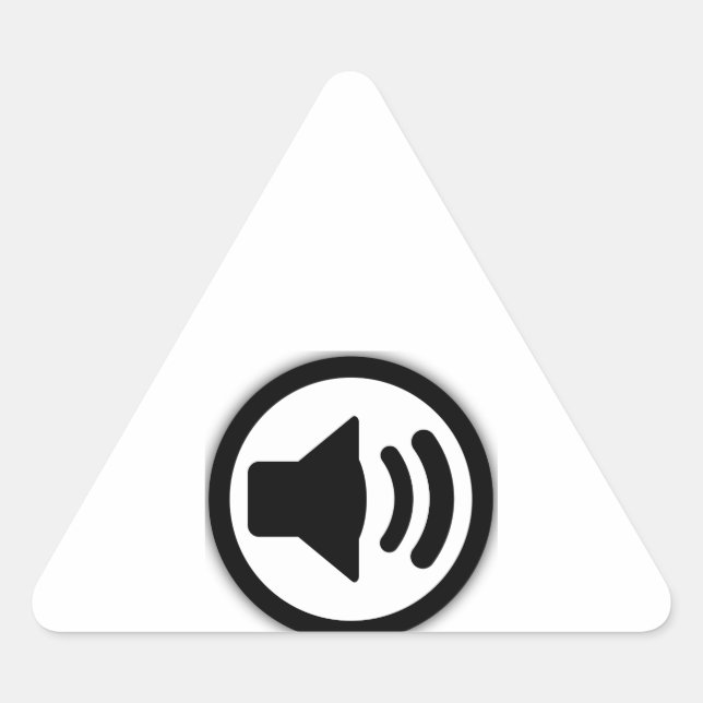 Audio-Lautsprecher Dreieckiger Aufkleber (Vorderseite)