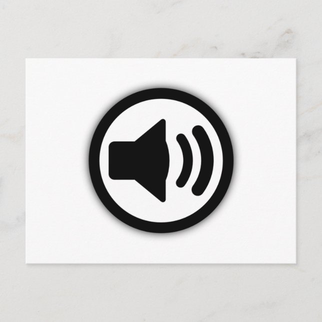 Audio-Lautsprecher Postkarte (Vorderseite)