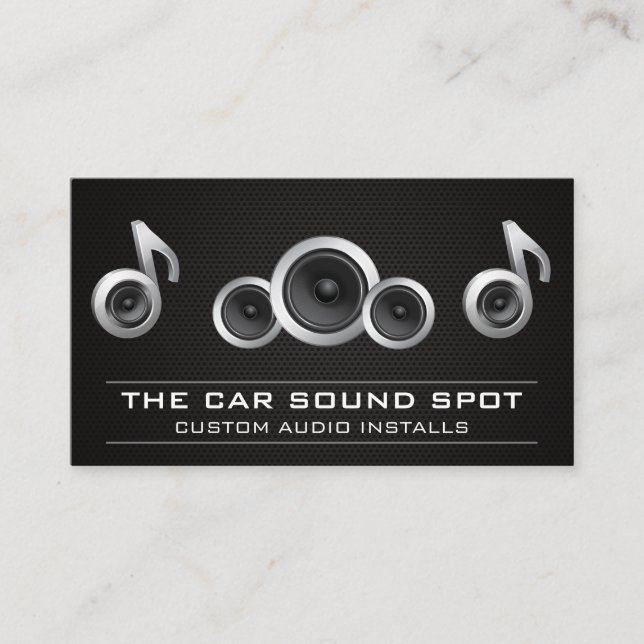 Audio Lautsprecher Subwoofer | Car Sound Visitenkarte (Vorderseite)