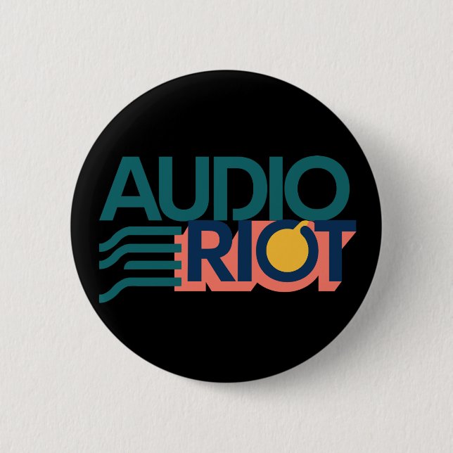 Audio Riot Band Logo Circle Pin Button (Vorderseite)