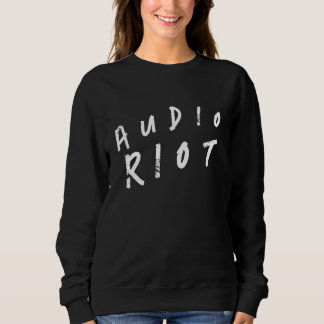 Audio Riot Long Sleeve Black Grunge (Frau) Sweatshirt