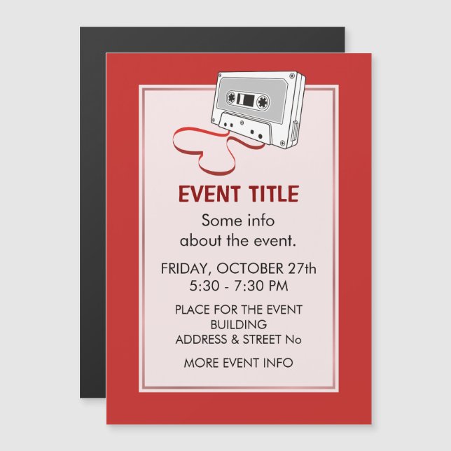 Audiokassette Magnetkarte (Vorne/Hinten)