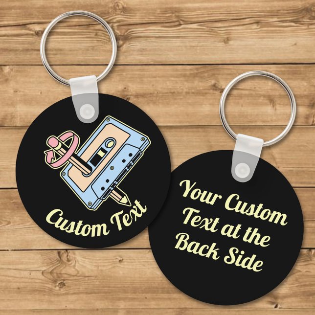 Audiokassette mit Stift Schlüsselanhänger (Von Creator hochgeladen)