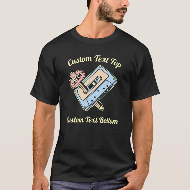 Audiokassette mit Stift T-Shirt (Vorderseite)