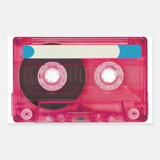 Audiokassette Rechteckiger Aufkleber (Vorderseite)