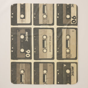 Audiokassette, Retro Poster Angesagt-Hop. Sherpadecke