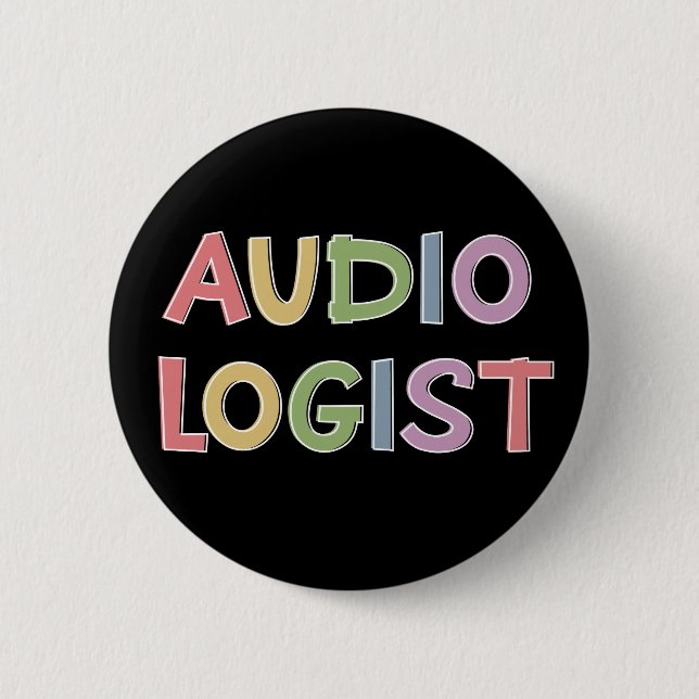 Audiologe Doktor für Audiologie Abschluss Geschenk Button (Vorderseite)