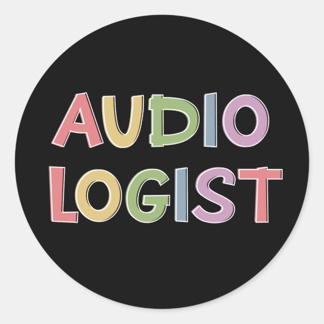 Audiologe Doktor für Audiologie Abschluss Geschenk Runder Aufkleber (Vorderseite)