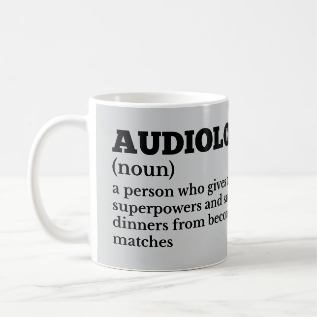 Audiologe Job Definition Gift Kaffeetasse (Links)