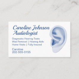 Audiologe Ohrwachs-Entfernung Visitenkarte