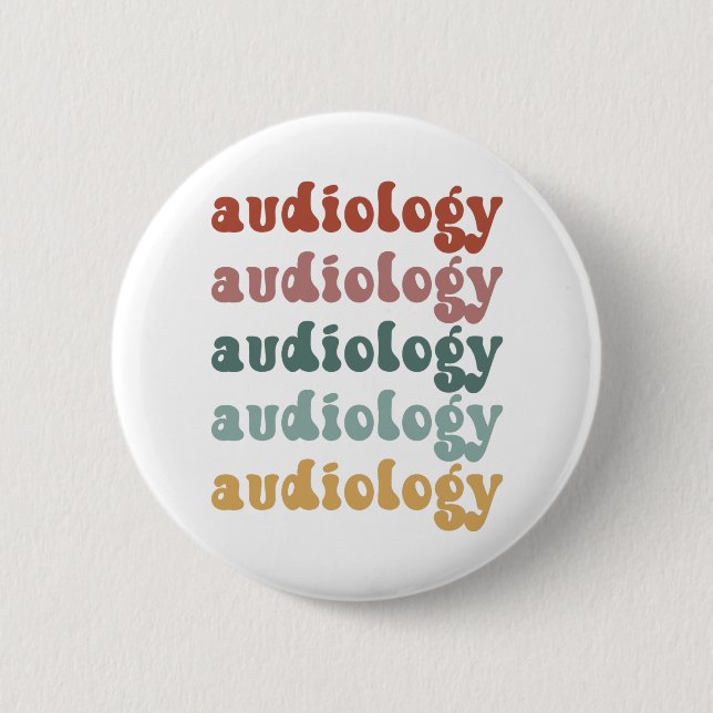 Audiologie | Doktor des Audiologen Retro Button (Vorderseite)
