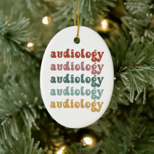 Audiologie Doktor des Audiologen Retro Keramik Ornament