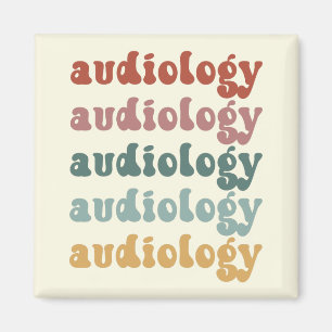 Audiologie   Doktor des Audiologen Retro Magnet