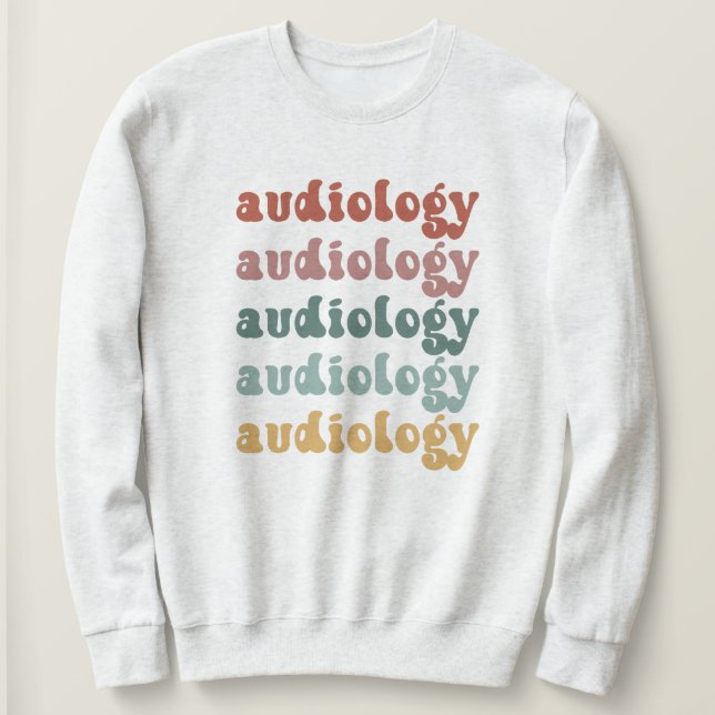 Audiologie | Doktor des Audiologen Retro Sweatshirt (Design vorne)