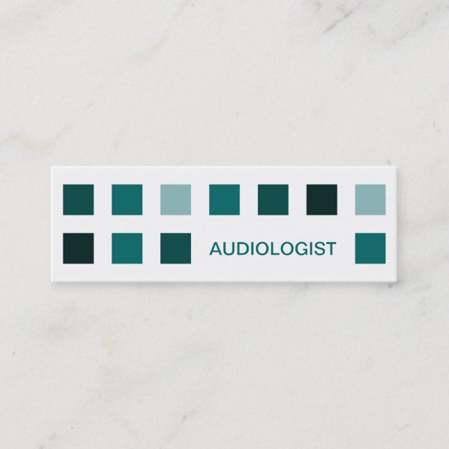 AUDIOLOGIST (Mod-Quadrate) Mini Visitenkarte (Vorderseite)