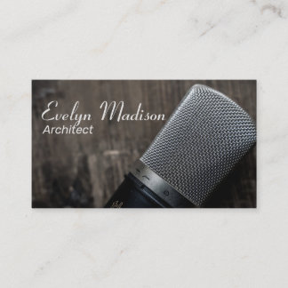 Audioradio mit Podcast-Mikrofon Visitenkarte