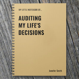 Auditing My Life Entscheidungen Auditor Notebook Notizblock