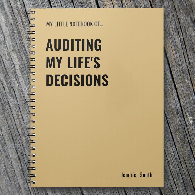 Auditing My Life Entscheidungen Auditor Notebook Notizblock (Von Creator hochgeladen)