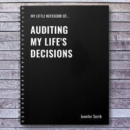 Auditing My Life Entscheidungen Auditor Notebook Notizblock