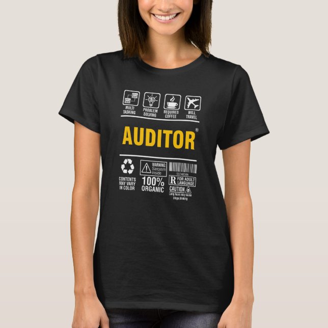 Auditor Multitasking-Kaffee und Reiseübersicht T-Shirt (Vorderseite)