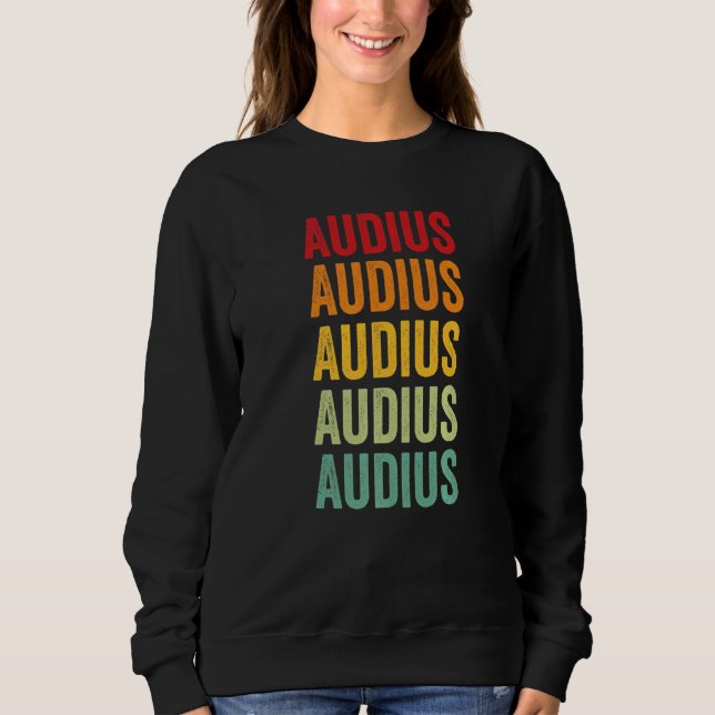Audius Krypto-Regenbogen-Text Sweatshirt (Vorderseite)