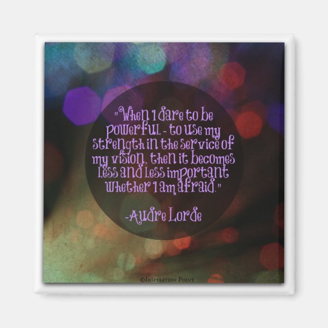 Audre Lorde Quote Magnet (Vorne)
