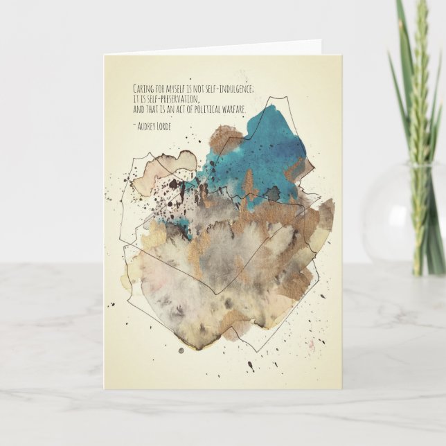 Audre Lorde Self-Care Quote Blank Card Karte (Vorderseite)