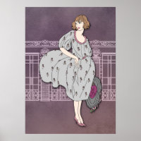 AUDREY: Art-Déco-Mode in Grau und Rose