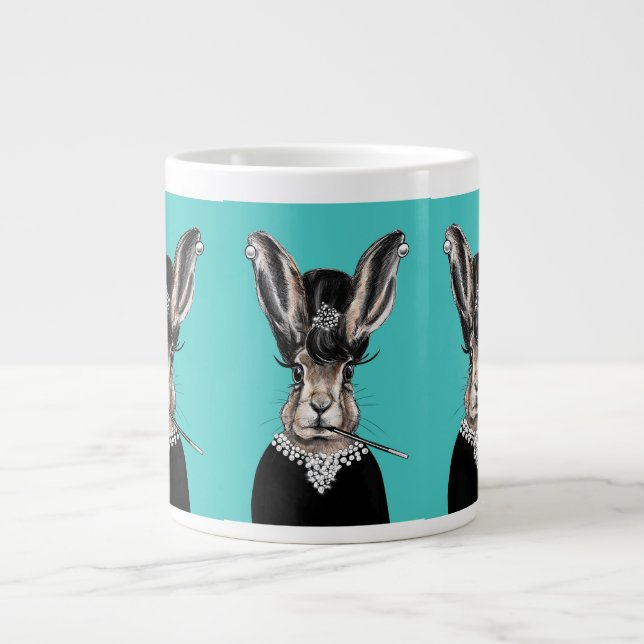 Audrey Bunny Hare Jumbo-Tasse (Vorderseite)
