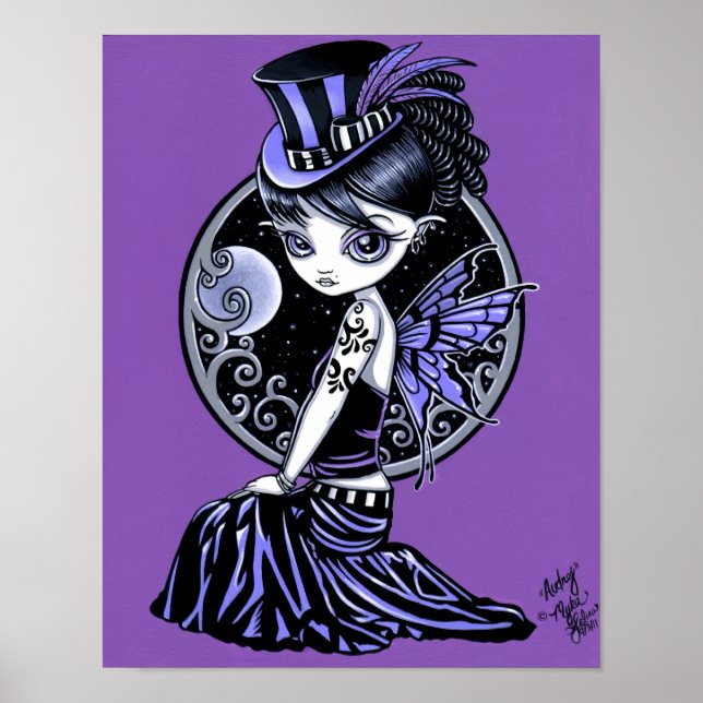 "Audrey" Gothic Viktorianisch Fairy Poster (Vorne)