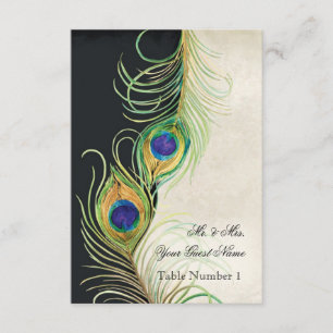 Audrey Jeanne Peacock Invitation en velours noir d