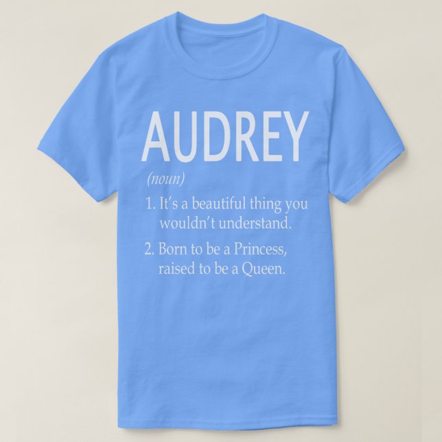 Audrey Name Gift T-Shirt (Design vorne)