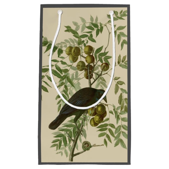 Audubon American Crow Black Bird Kleine Geschenktüte (Vorderseite)