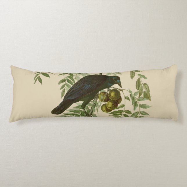 Audubon American Crow Black Bird Seitenschläferkissen (Vorderseite)
