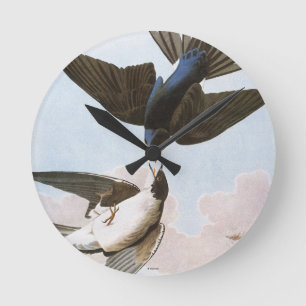 Audubon: Baum-Schwalbe Runde Wanduhr