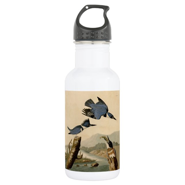 Audubon Belted Kingfisher Wildlife Bird Edelstahlflasche (Vorderseite)
