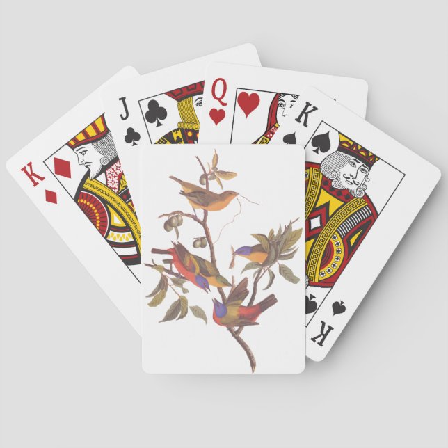 Audubon bemalt Jagdvögel in einem Cherokee Pflaume Spielkarten (Rückseite)