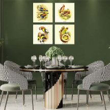 Audubon Bird Gallery Set von 4