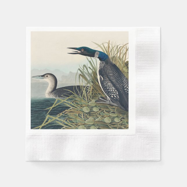 Audubon Bird Loon Diver Classic Serviette (Vorderseite)