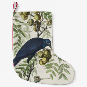 Audubon Black Crow American Bird Illustration Kleiner Weihnachtsstrumpf