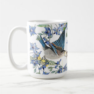 Audubon Blaumeisen-Vögel Narzissen-Blumen-Tasse Kaffeetasse
