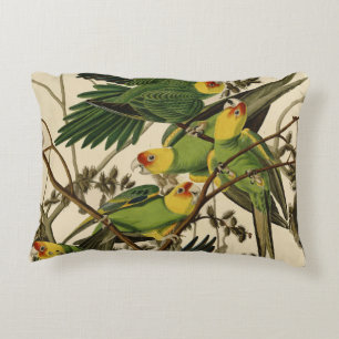 Audubon Carolina Parrot Bird Illustration Dekokissen