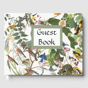 Audubon Collage Oiseaux Fleurs sauvages Livre d'or