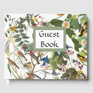 Audubon Collage Oiseaux Fleurs sauvages Livre d'or