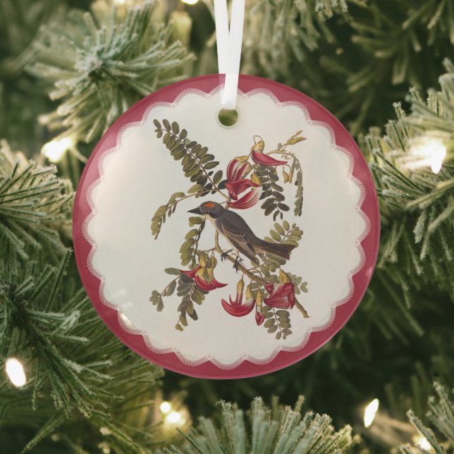 Audubon Gray Kingbird Ornament Aus Glas (InSitu)